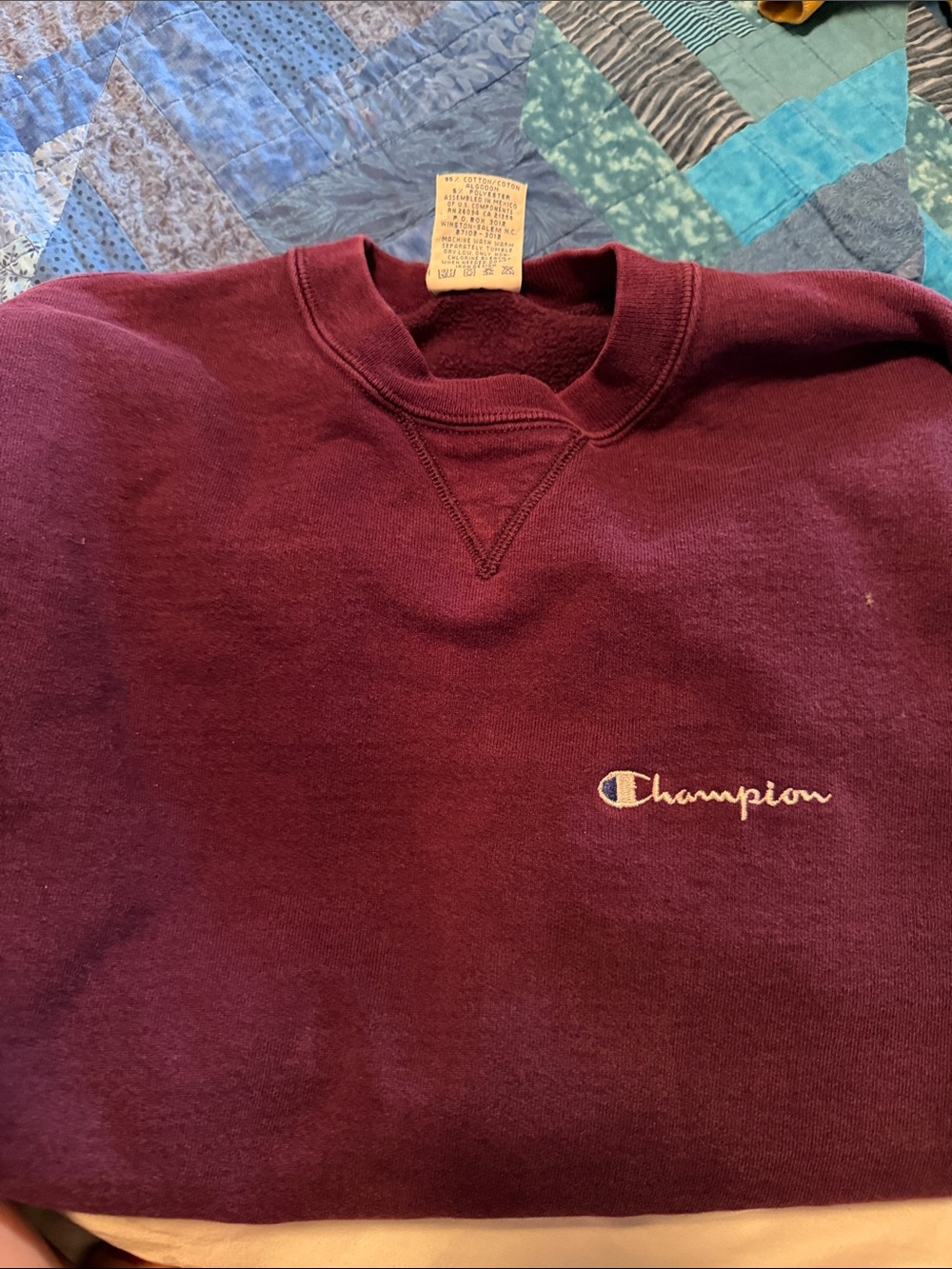 Champion Men's Crewneck Sweatshirt - Maroon